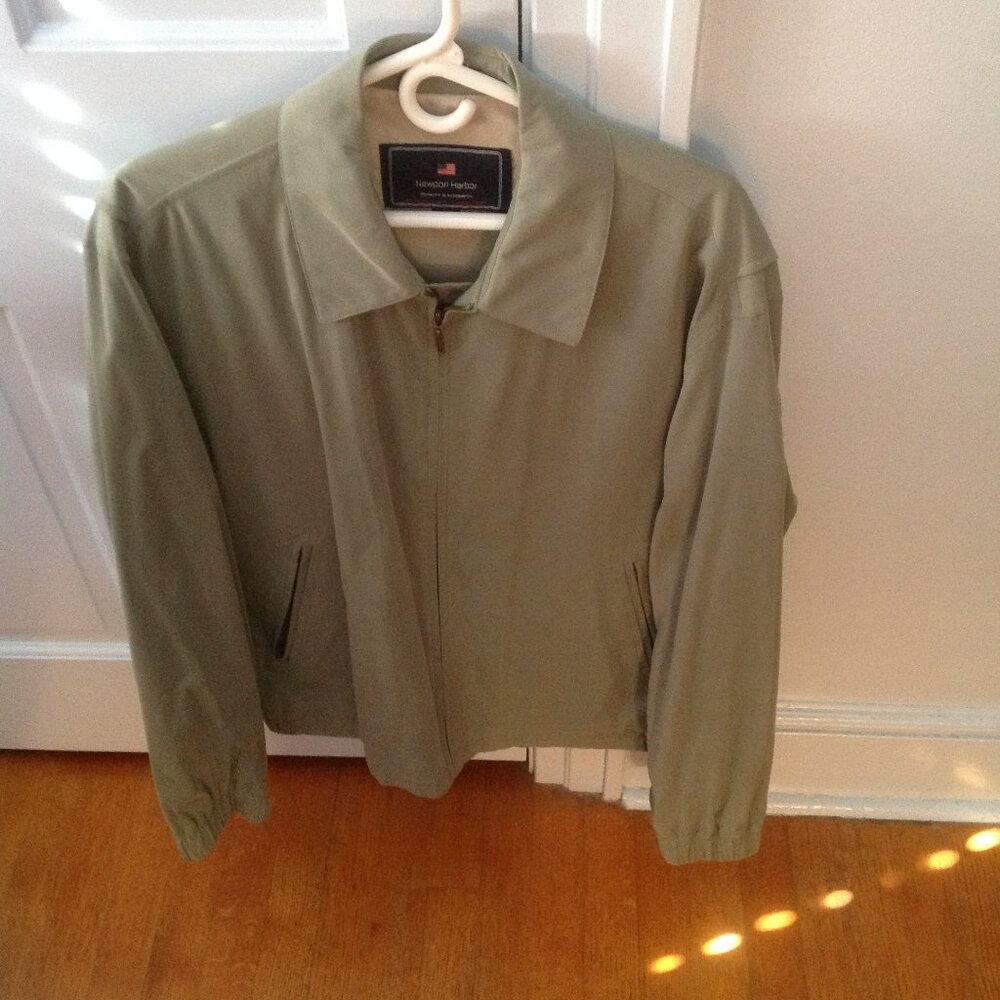 Newport Harbor Men's Light Green Polyester Light Weight Jacket - Never Worn -LL